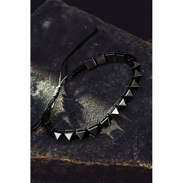 Erkek Kadın Doğal Taş Bileklik - Siyah Hematit Doğal Taşlı Makrome Gotik Tarz Model Unisex Bileklik Erkek Kadın Doğal Taş Bileklik - Siyah Hematit Doğal Taşlı Makrome Gotik Tarz Model Unisex Bileklik
