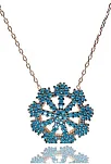 Büyük Boy Bayan Gümüş Kartanesi Kolye