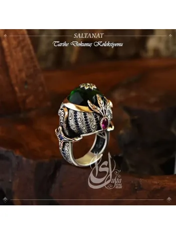 İslam Usta Tasarımı Saltanat Gümüş Erkek Yüzük