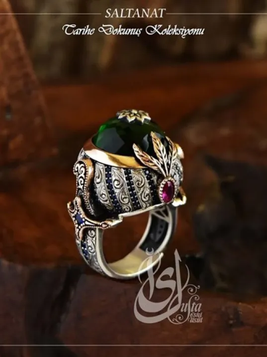 İslam Usta Tasarımı Saltanat Gümüş Erkek Yüzük