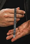 Erkek Gümüş Bileklik - Bukle Model Tasarım Erkek Bileklik