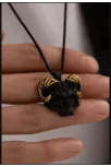 Erkek Kolye - Gotik Boynuzlu Kurukafa Model Erkek Çelik Kolye - 316 L Paslanmaz Çelik Erkek Kolye - Gotik Boynuzlu Kurukafa Model Erkek Çelik Kolye - 316 L Paslanmaz Çelik