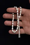 Erkek Gümüş Tespih Arpakesim Büyük Boy 21 gr