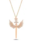Zirkon Taşlı Rose Mikailin Kılıcı Kadın Gümüş Kolye GKLMKLKLCM1-ROS Zirkon Taşlı Rose Mikailin Kılıcı Kadın Gümüş Kolye GKLMKLKLCM1-ROS