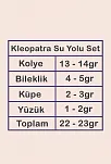 Kleopatra Su Yolu Gümüş Bayan Set - Kolye, Bileklik, Küpe, Yüzük
