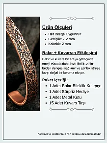 Ağaç Kabuğu Model Bakır Bileklik El Işçiliği Kelepçe Metal Kutu Doğal Taşlar Kadın Erkek Bilezik