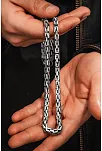 Erkek Gümüş Kolye - 8mm Füzyon Kare Kral Gümüş Erkek Zincir