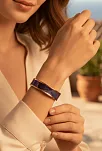 Kadın Bakır Bileklik - Laura Model Özel Baskı Metal Kutu Ve Kuvars Taşı