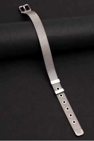 Paslanmaz Çelik Örme Erkek Bayan Unisex Bileklik İnce Model