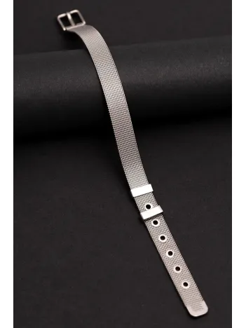 Paslanmaz Çelik Örme Erkek Bayan Unisex Bileklik İnce Model