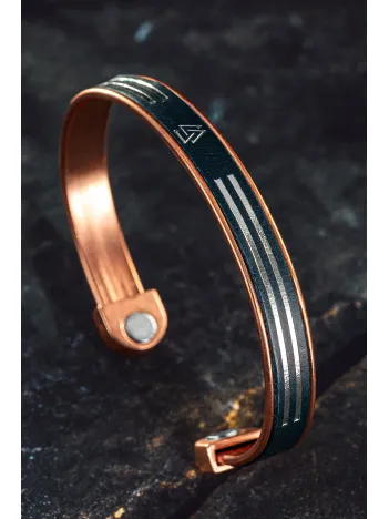 Erkek Kadın Bakır Bileklik - Hakiki Deri Viking İskandinav İşlemeli Mıknatıslı Metal Kutu Kuvars Erkek Kadın Bakır Bileklik - Hakiki Deri Viking İskandinav İşlemeli Mıknatıslı Metal Kutu Kuvars