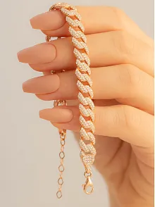 Zirkon Taşlı Rose Gurmet Model Gümüş Bileklik