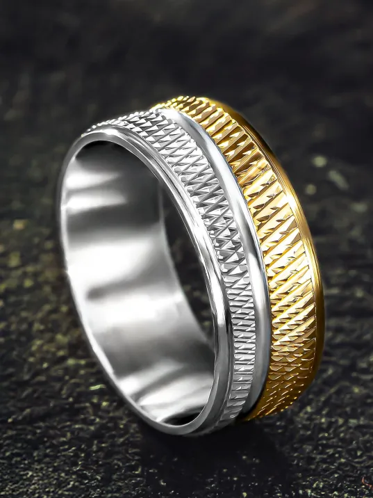 Kadın Gümüş Alyans - Çift Renk Geçişli 925 Ayar Kadın Yüzük Kadın Gümüş Alyans - Çift Renk Geçişli 925 Ayar Kadın Yüzük