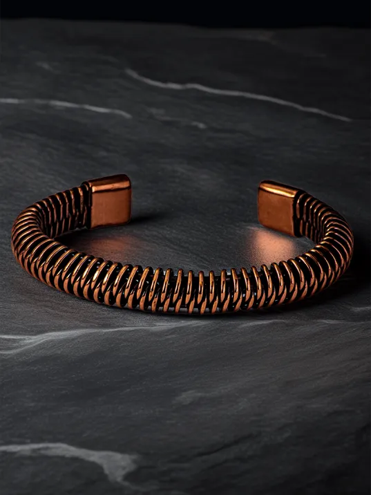 Erkek Kadın Bakır Bileklik - Burgu Sarım Erkek Kadın Bileklik Bilezik