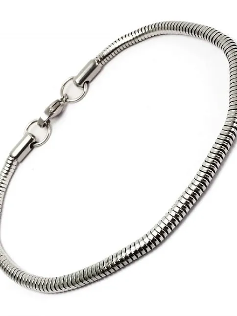 Snake Yılan Modeli Çelik Erkek Bileklik