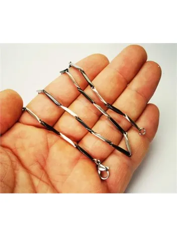 Siyah Beyaz Çelik Kral Erkek Zincir Kolye + Bileklik Set Kalın Model