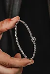 Erkek Gümüş Bileklik - El Yapımı Gümüş Zahir Erkek Bileklik Kelepçe