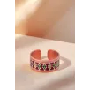 Kadın Bakır Yüzük - Natasha Model Özel Baskı Metal Kutu Ve Kuvars Taşı Kadın Bakır Yüzük - Natasha Model Özel Baskı Metal Kutu Ve Kuvars Taşı