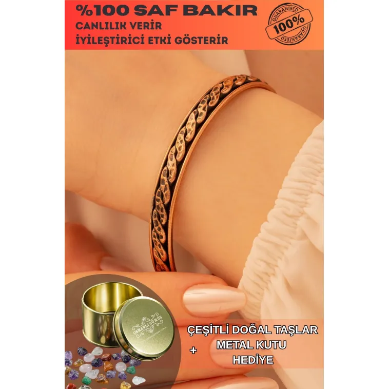 Kadın Bakır Bileklik - Sinem Model Kadın Bakır Kelepçe Bileklik Bilezik Kadın Bakır Bileklik - Sinem Model Kadın Bakır Kelepçe Bileklik Bilezik