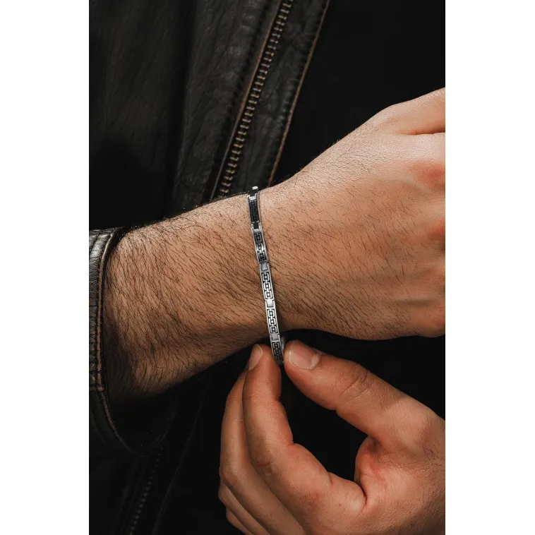 Erkek Gümüş Bileklik - Roleks Tasarım Parlak Gurmet Model 925 Ayar Erkek Bileklik