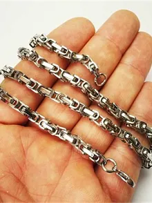 Erkek Çelik Kolye Zincir 4,5mm İnce Model