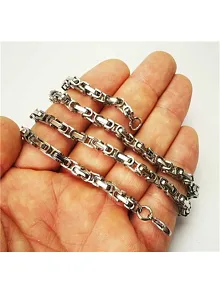 Erkek Çelik Kolye Zincir 4,5mm İnce Model