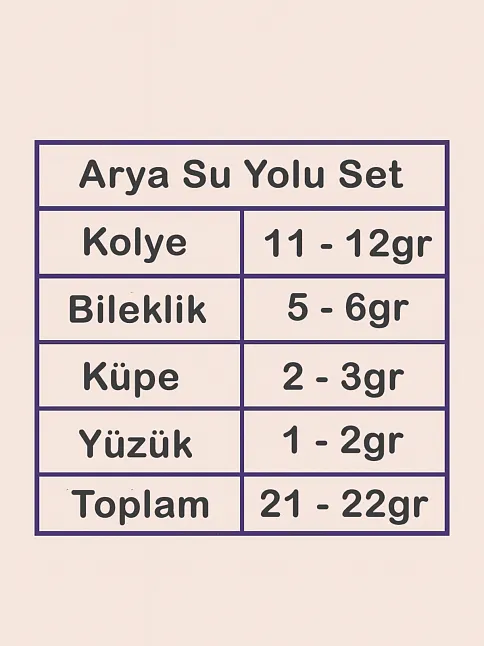 Arya Bayan Yakut Taşlı Gümüş Su Yolu Set - Kolye, Bileklik, Küpe, Yüzük