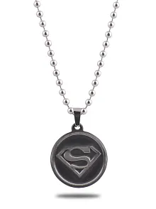 OttoMan Süperman Simgeli Çelik Zincir Kolye CKLSUPERMAN-GMS