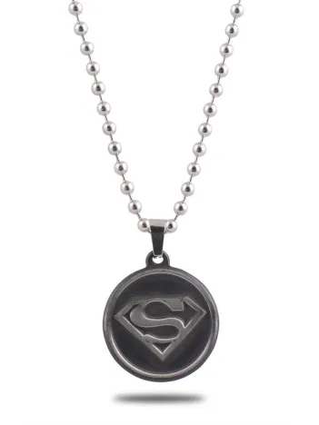 OttoMan Süperman Simgeli Çelik Zincir Kolye CKLSUPERMAN-GMS