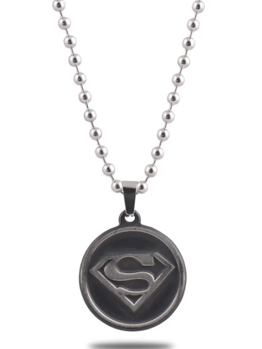 OttoMan Süperman Simgeli Çelik Zincir Kolye CKLSUPERMAN-GMS OttoMan Süperman Simgeli Çelik Zincir Kolye CKLSUPERMAN-GMS