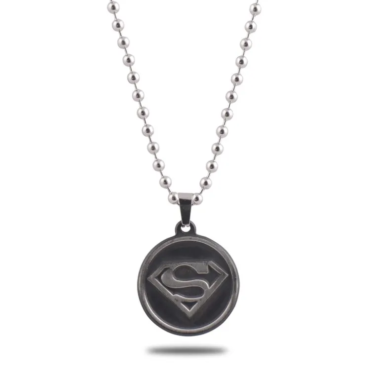 OttoMan Süperman Simgeli Çelik Zincir Kolye CKLSUPERMAN-GMS OttoMan Süperman Simgeli Çelik Zincir Kolye CKLSUPERMAN-GMS