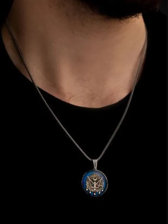 Erkek Gümüş Kolye - Osmanlı Arması İşlemeli Gümüş Kolye Erkek Gümüş Kolye - Osmanlı Arması İşlemeli Gümüş Kolye