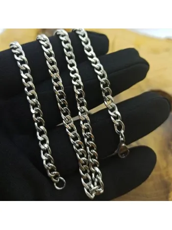 5.5 mm Gurmet Erkek Çelik Kolye Zincir İnce Model