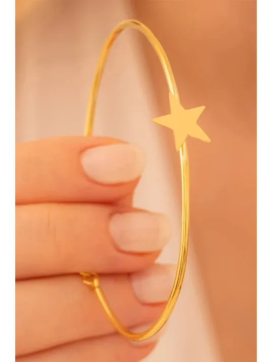 Kadın Gümüş Bileklik - El Yapımı Gümüş Yıldız Motifli Kadın Bileklik Kadın Gümüş Bileklik - El Yapımı Gümüş Yıldız Motifli Kadın Bileklik