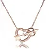 Kalpli Oklu Love Bayan Gümüş Kolye Rose Model Kalpli Oklu Love Bayan Gümüş Kolye Rose Model