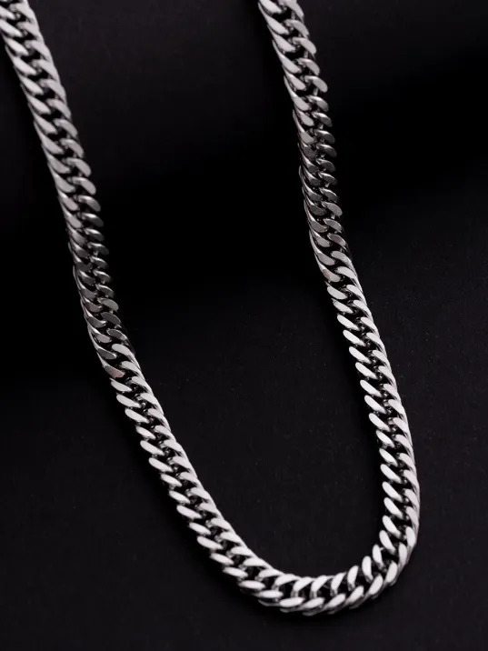 Erkek Çelik Kolye - 10 mm Sık Örüm Gurmet Zincir Çelik Kolye