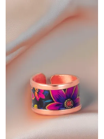 Kadın Bakır Yüzük - Bianca Model Özel Baskı Yüzük