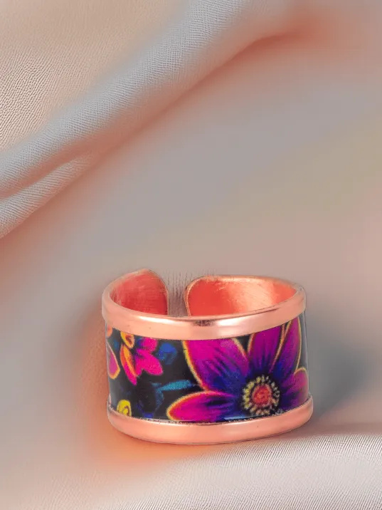 Kadın Bakır Yüzük - Bianca Model Özel Baskı Yüzük