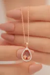 Damla Model Zultanit Taşlı Kadın Gümüş Kolye GKLZLTNTTS1-ROS Damla Model Zultanit Taşlı Kadın Gümüş Kolye GKLZLTNTTS1-ROS