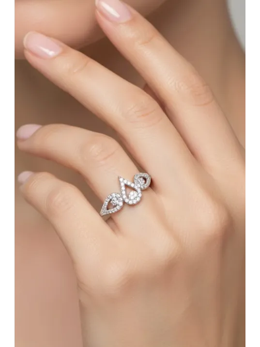 Damla Su Yolu Gümüş Yüzük