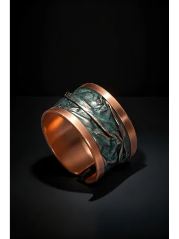 Kadın Bakır Yüzük - Turkuaz Okyanus Fısıltısı Model Bakır Kadın Yüzük