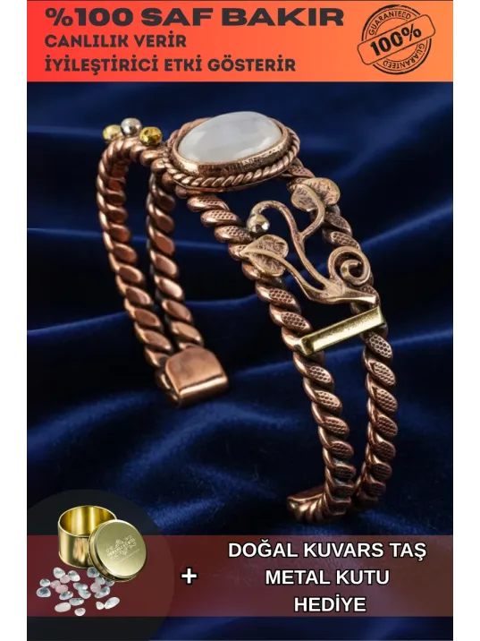 Kadın Bakır Bileklik – Sedef Taşlı Çift Burgu Model Kadın Bakır Bilezik - Metal Kutu Ve Doğal Taşlar Kadın Bakır Bileklik – Sedef Taşlı Çift Burgu Model Kadın Bakır Bilezik - Metal Kutu Ve Doğal Taşlar