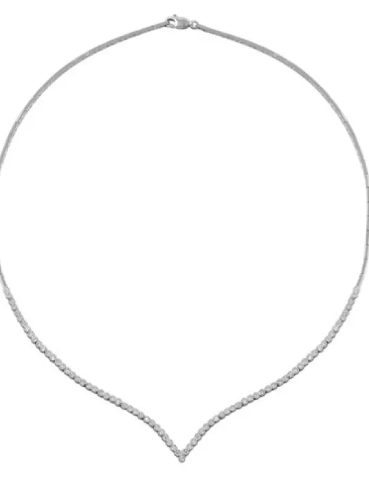 Berrak Zirkon Taşlı Bayan Gümüş Kolye