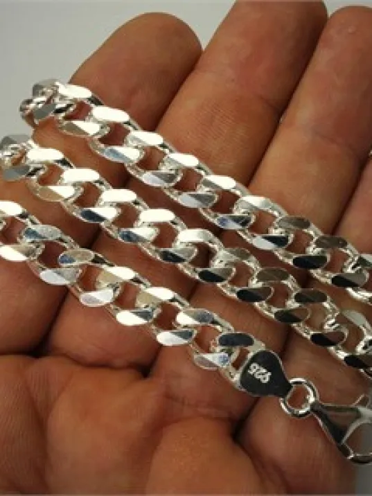 GURMET ERKEK GÜMÜŞ KOLYE ZİNCİR KALIN MODEL 9mm GURMET ERKEK GÜMÜŞ KOLYE ZİNCİR KALIN MODEL 9mm