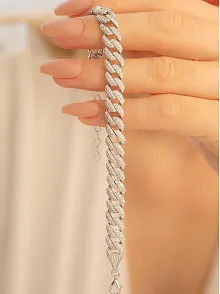 Zirkon Taşlı Gurmet Model Gümüş Bileklik