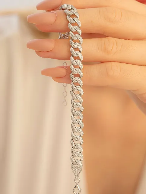 Zirkon Taşlı Gurmet Model Gümüş Bileklik