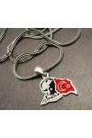 Atatürk Ve Ay Yıldız’lı Gümüş Erkek Kolye Zincir