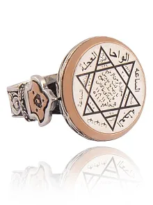 Mühr-ü Süleyman Model Yanı Teşkilat-ı Mahsusa Motif Yazılı Erkek Gümüş Yüzük
