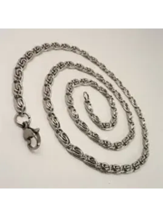 Erkek Yeni Sarmal Model 4mm Paslanmaz Çelik Kolye