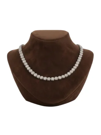 Kadın Gümüş Kolye - Serap Yuvarlak Zirkon Taşlı Kolye